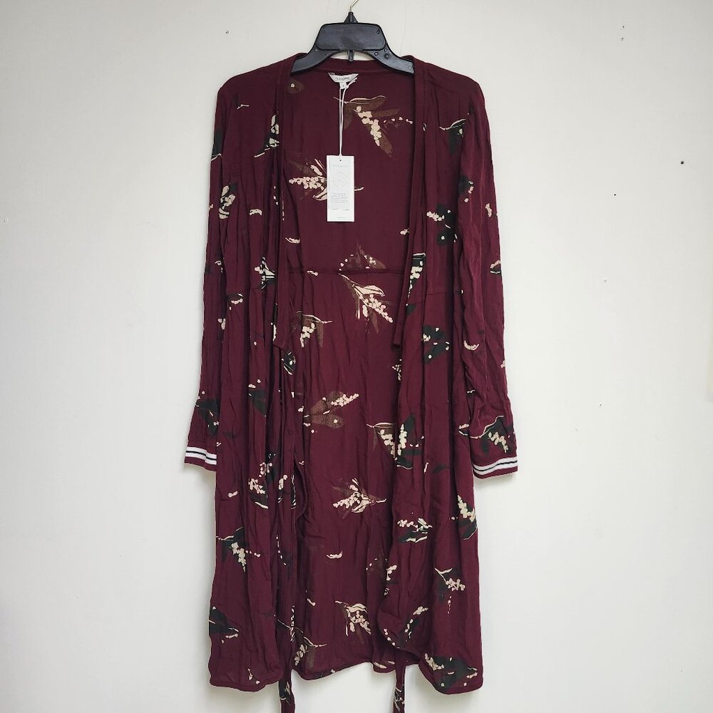 Noppies Women's Burgundy Long Sleeved Nursing Wrap Dress Size S, M & L